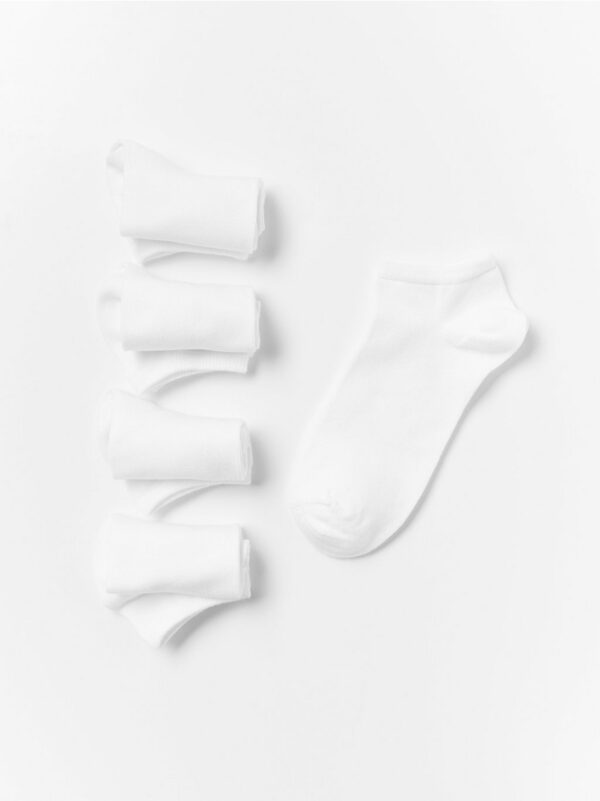5-pack white ankle socks - 7813046-70