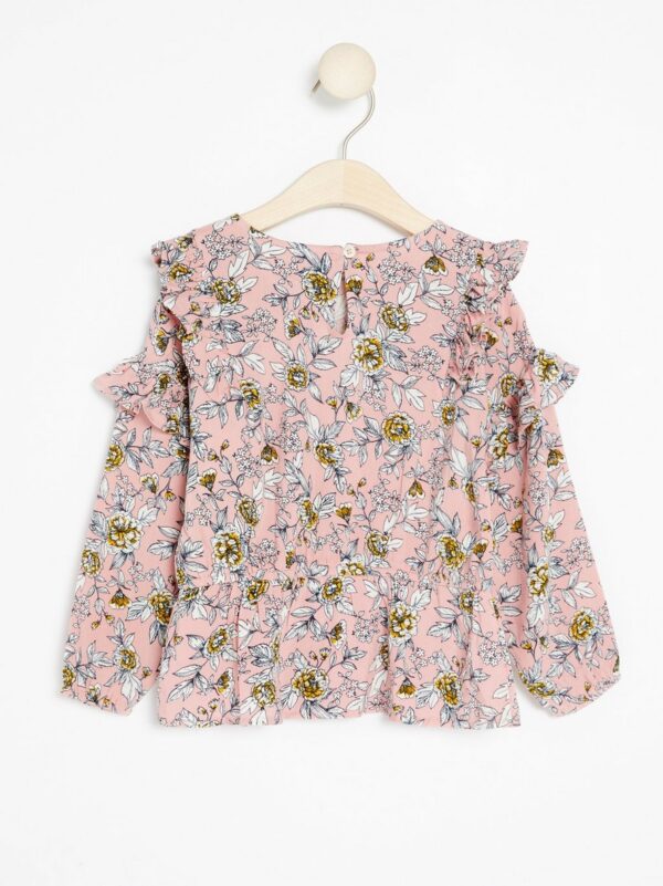 Floral Flounce Blouse - 7819408-8107