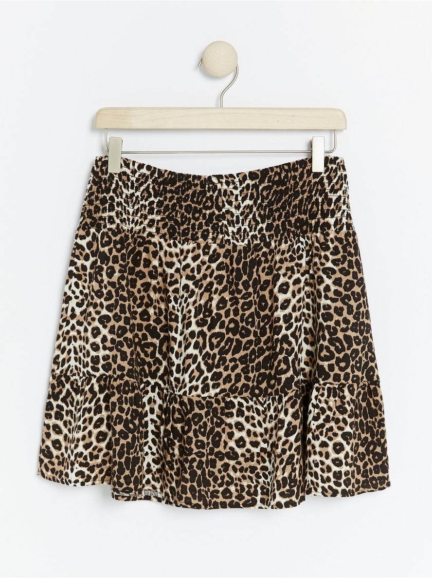 Short skirt with flounce - 7847491-7418
