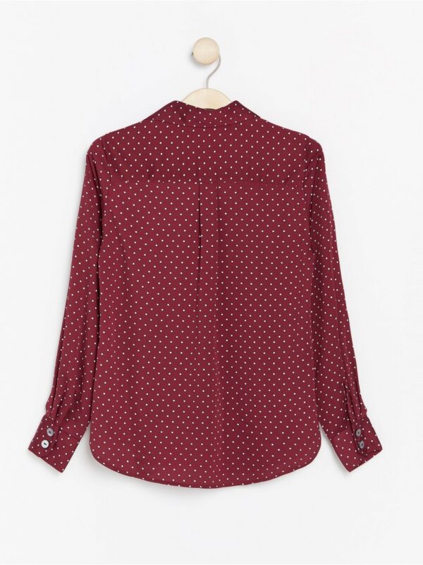Patterned satin blouse - 7885274-8915