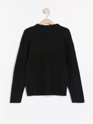 Knitted jumper with mock neck - 7894576-80