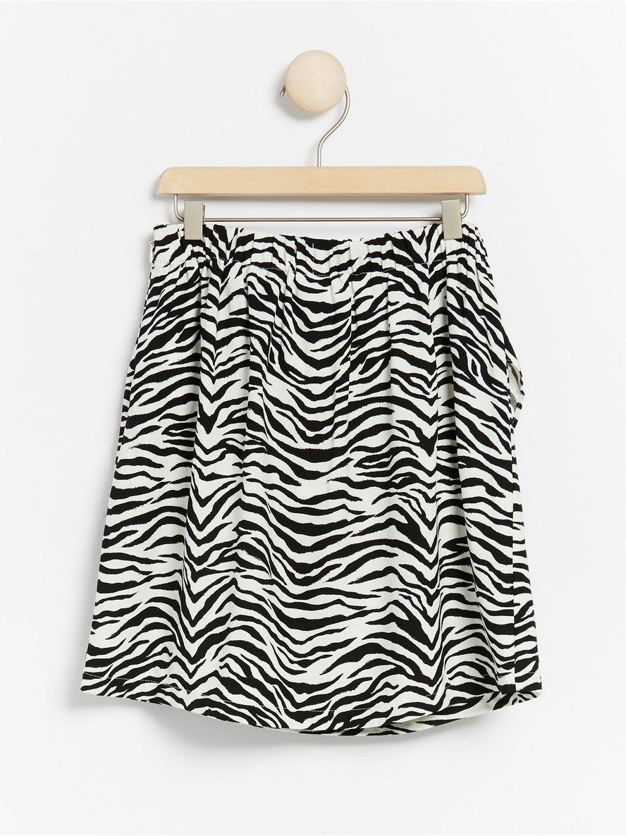 Zebra striped skirt with flounce - 7900681-300