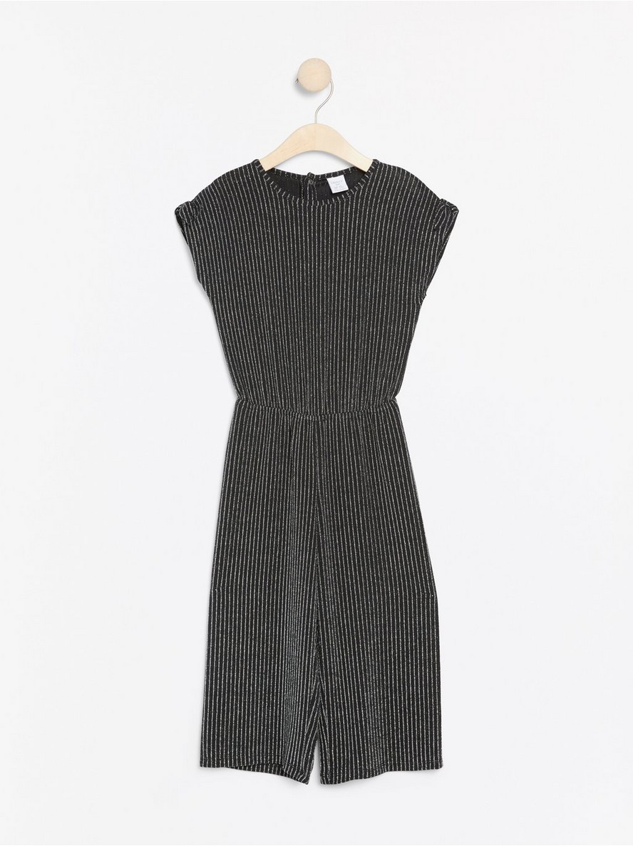 Jumpsuit with glittery stripes - Black, 122 - 7923419-80|122