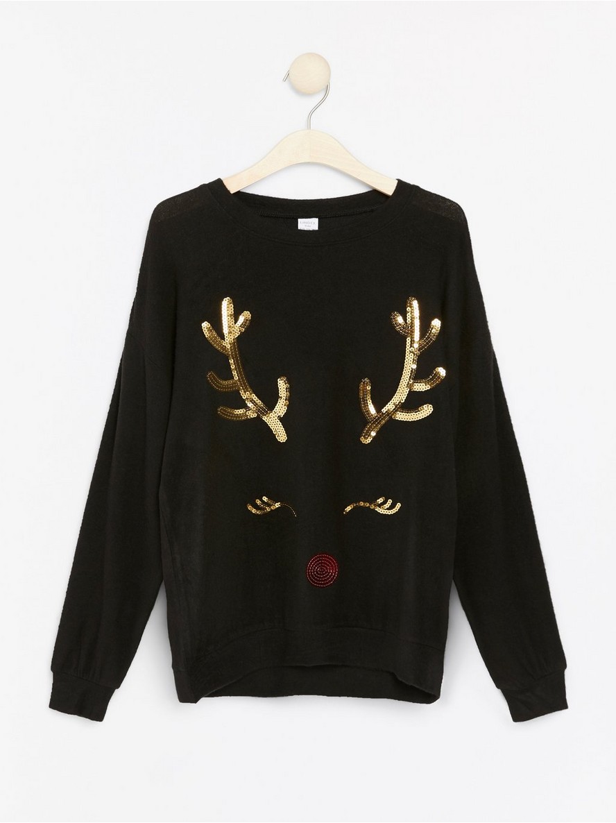 - Knitted jumper with reversible sequins - Black, 146/152 Knitted jumper with reversible sequins - Black, 146/152 - 7923736-80|146/152