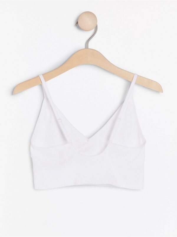 Seamless ribbed v-neck soft bra - 7932601-70