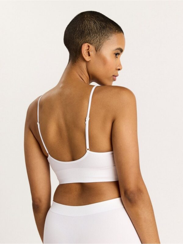 Seamless ribbed v-neck soft bra - 7932601-70