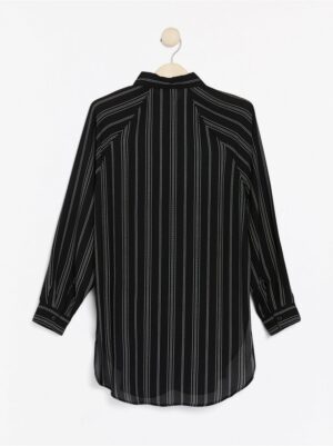 Patterned black blouse - 7936760-80