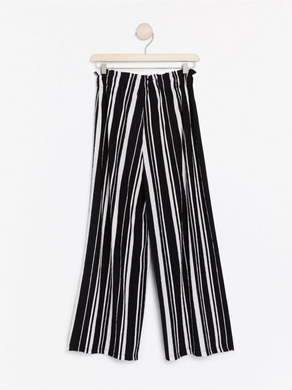 Wide cropped trousers with stripes - 7943414-80