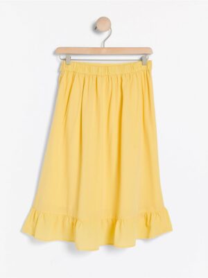 Yellow wrap skirt with frill - 7955134-9395