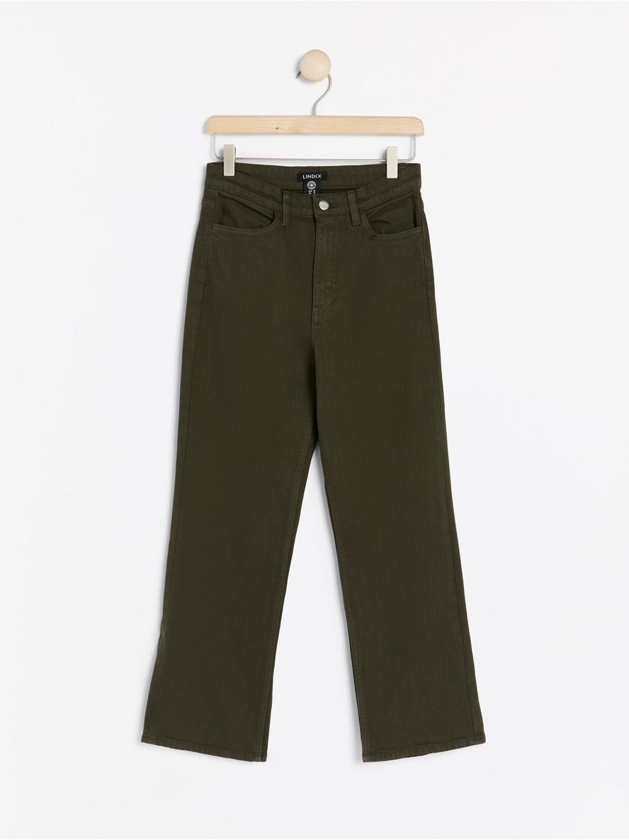 Kick flare twill trousers - Dark Dusty Green, 40 - 7957956-9683|40