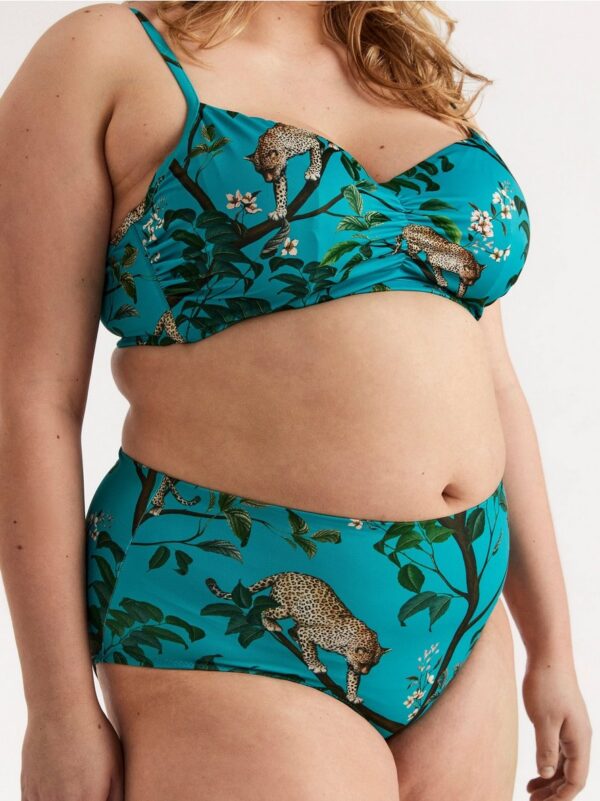 Classic midi bikini briefs with leopards - 7958929-5350