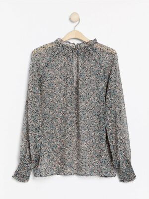 Patterned blouse with smock details - 7959915-2150