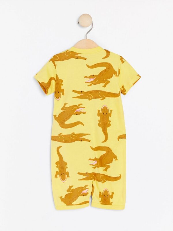 Yellow pyjamas with crocodile pattern - 7985312-7448