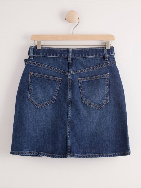 Denim skirt with removable belt - 8010988-822