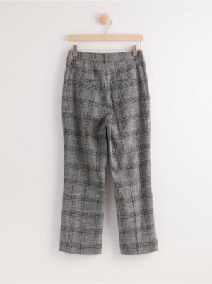 Checked kick flare trousers - 8015805-80