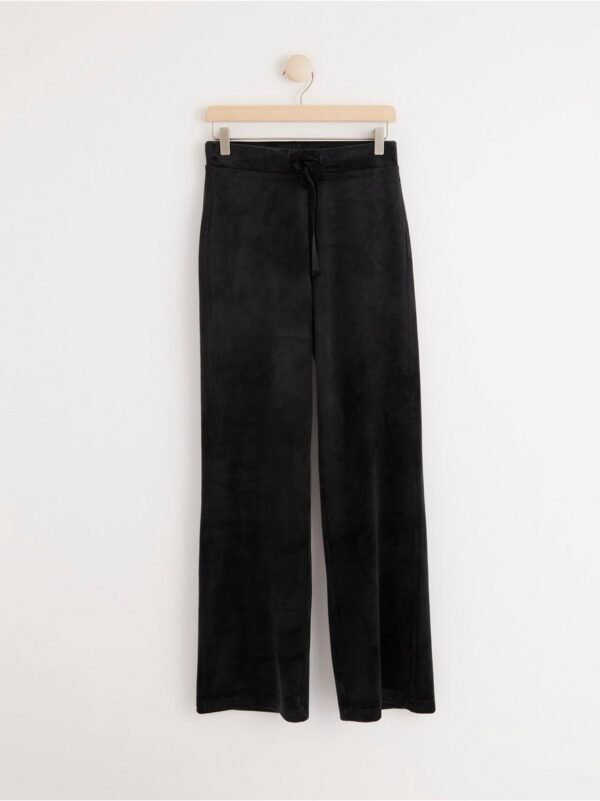Wide velour trousers - 8047176-80