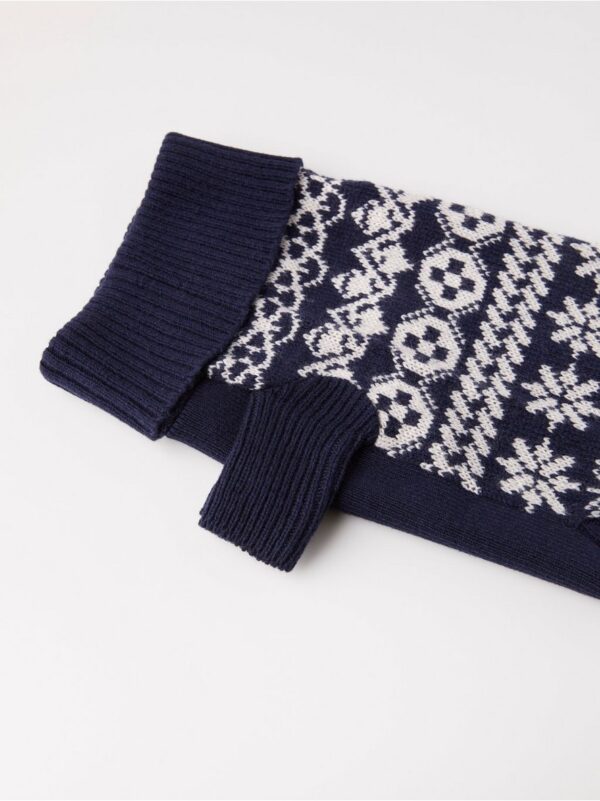 Fair Isle knitted dog sweater - 8048671-7763