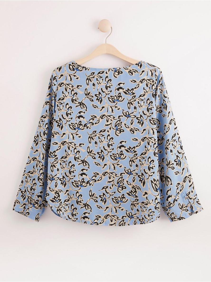 Long sleeve blouse with floral pattern - 8101698-7574