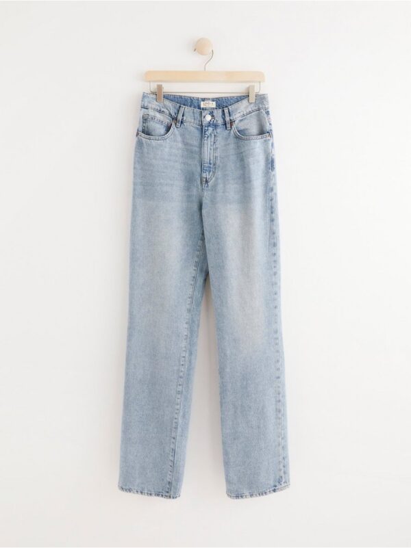 FRANKA High waist straight jeans with extra long leg - 8120684-766