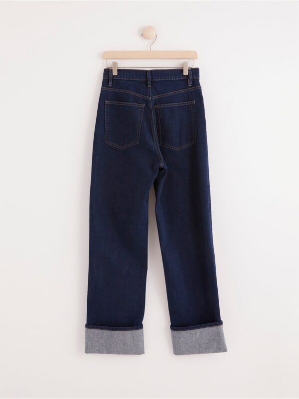 FRANKA High waist straight jeans with extra long leg - 8161301-822