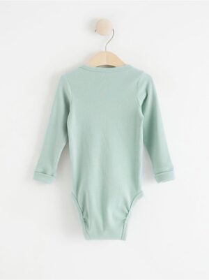 Ribbed long sleeve bodysuit - 8190531-7682