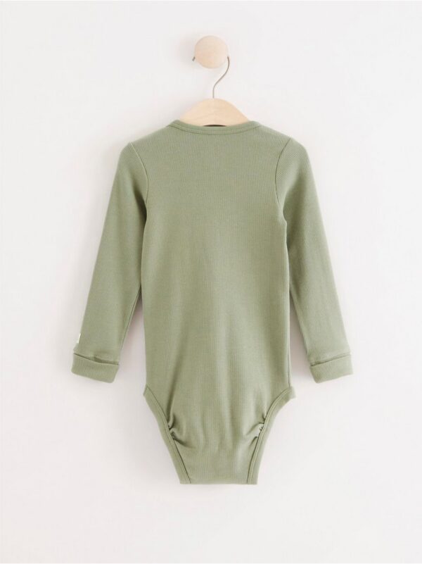 Ribbed long sleeve bodysuit - 8190531-9560