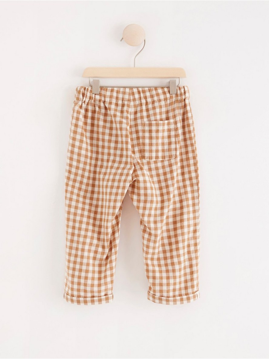 Trousers with gingham pattern - 8197301-9495