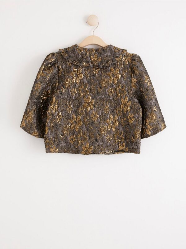 Jacquard blouse with collar - 8253514-80