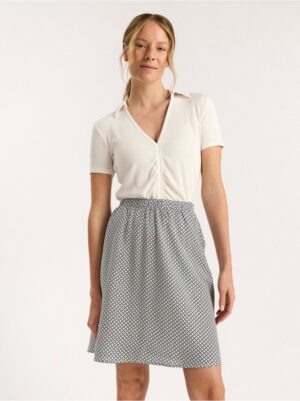 Ribbed top with front gathering - 8422293-300