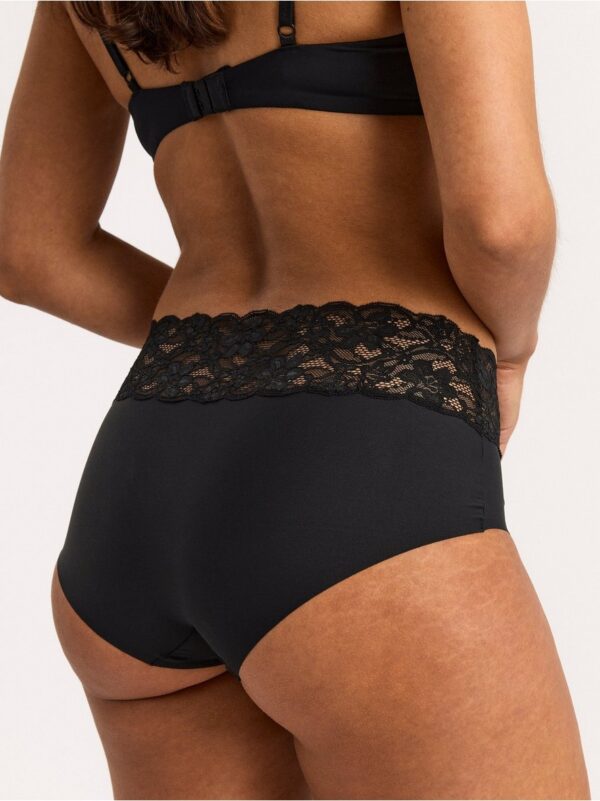 Invisible regular waist brief with lace - 7188110-80
