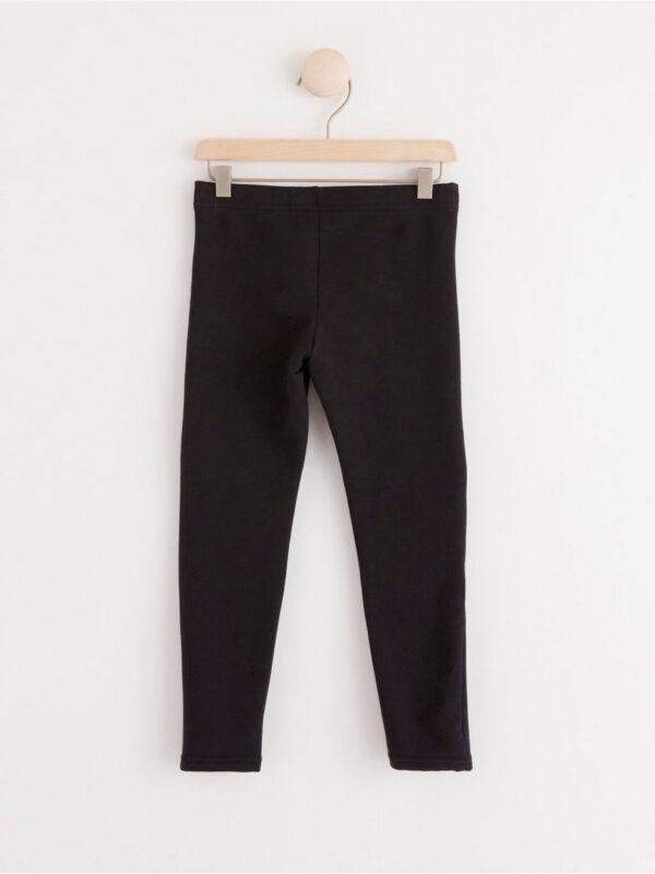 Leggings with knee patches and brushed inside - 7403605-80