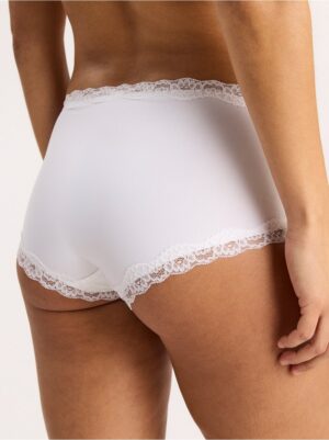 Regular waist brief with lace trim - 7559977-70