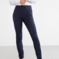 JONNA Navy blue slim high-waist trousers - 7587563-2521