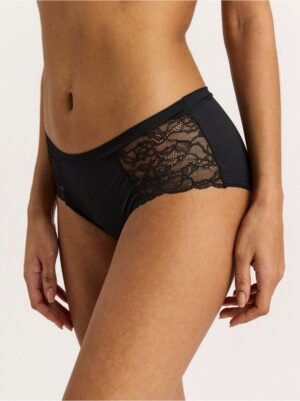 Regular waist brief with lace - 7724413-80