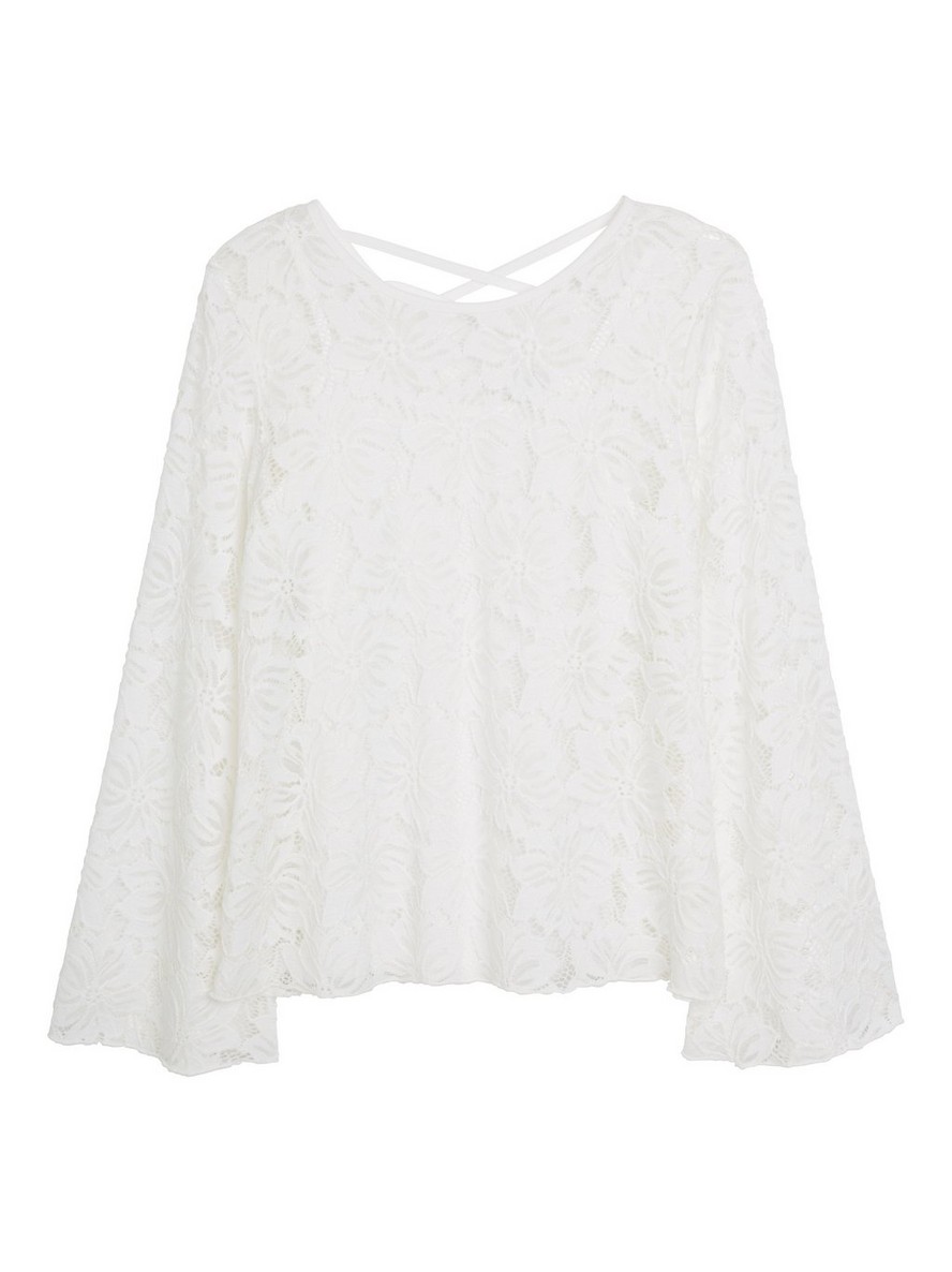 Majice – Lace Top with Bell Sleeves