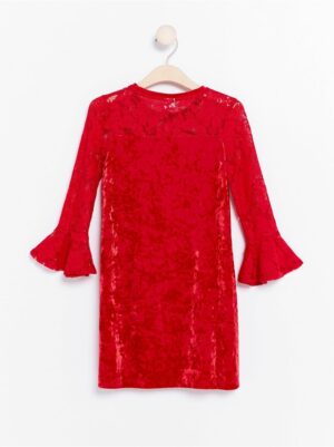 Velvet and Lace Dress - 7764802-7251