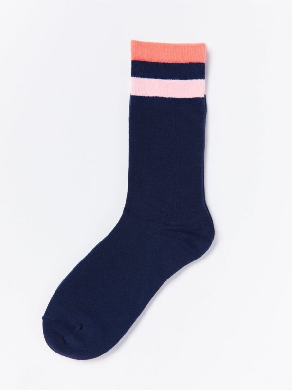 Socks with Striped Cuffs - 7815091-2150