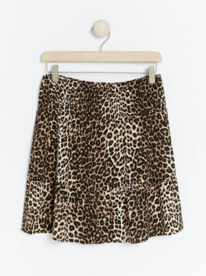 Short skirt with flounce - 7847491-7418
