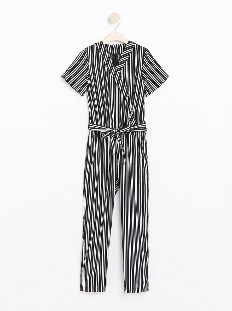 Striped jumpsuit with short sleeves - 7851327-80