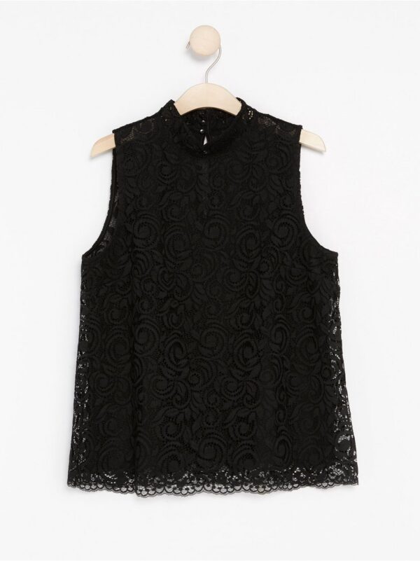 Sleveless Black Lace Top - 7853464-80