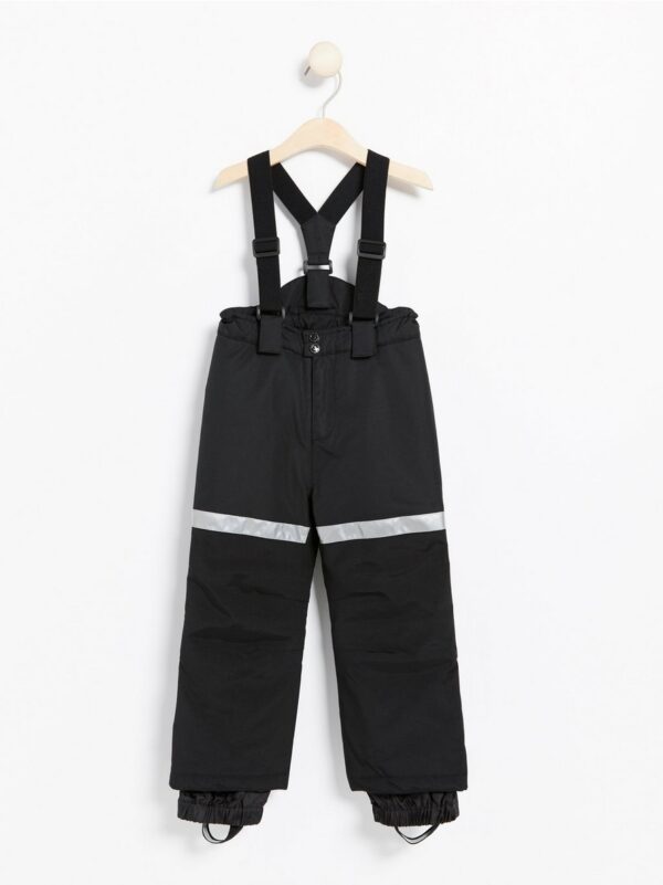 FIX Black ski trousers with braces - 7854203-80