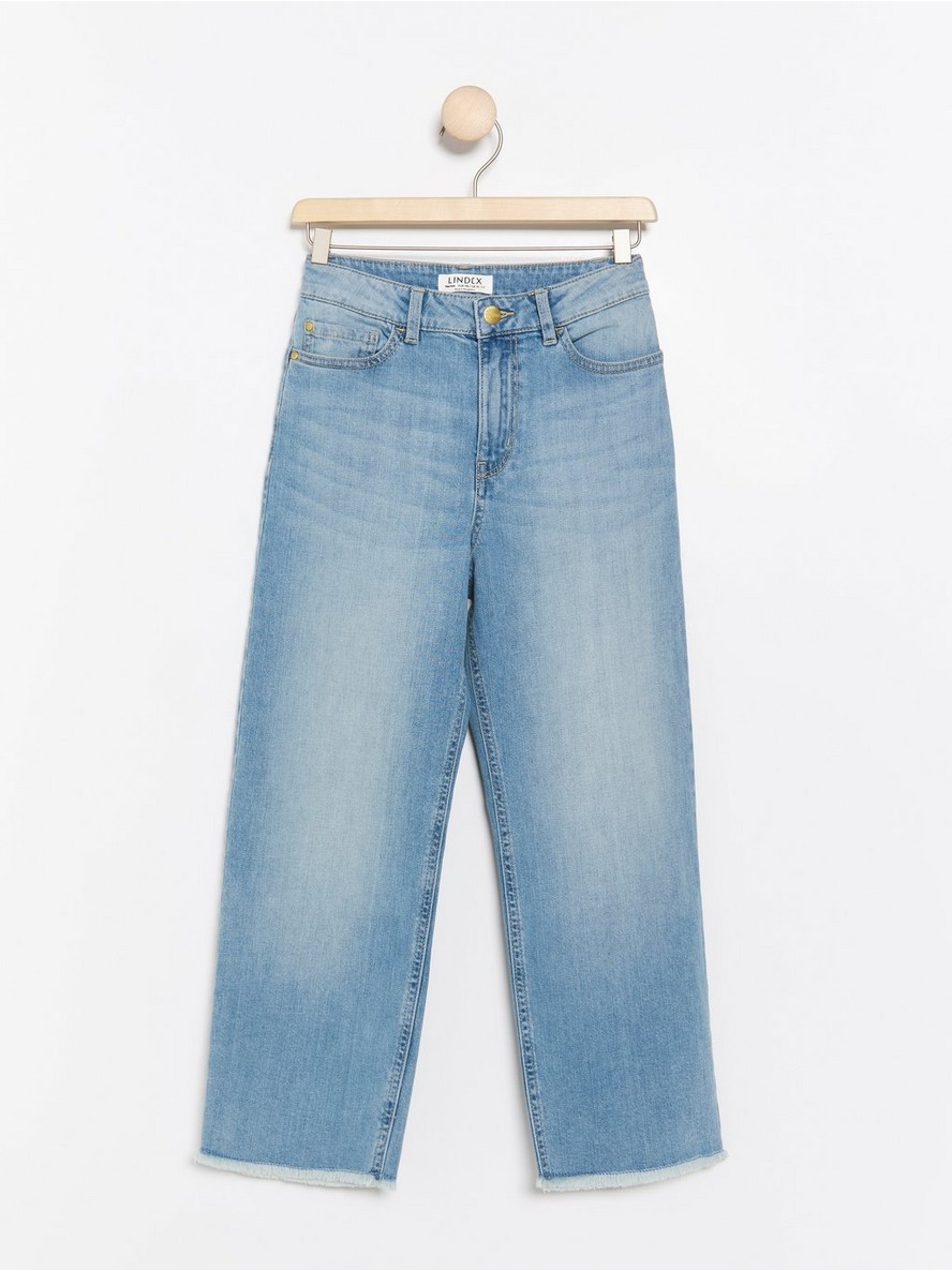 Pantalone – Light blue narrow wide cropped jeans