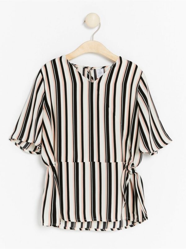 Striped blouse with tie detail - 7879530-80