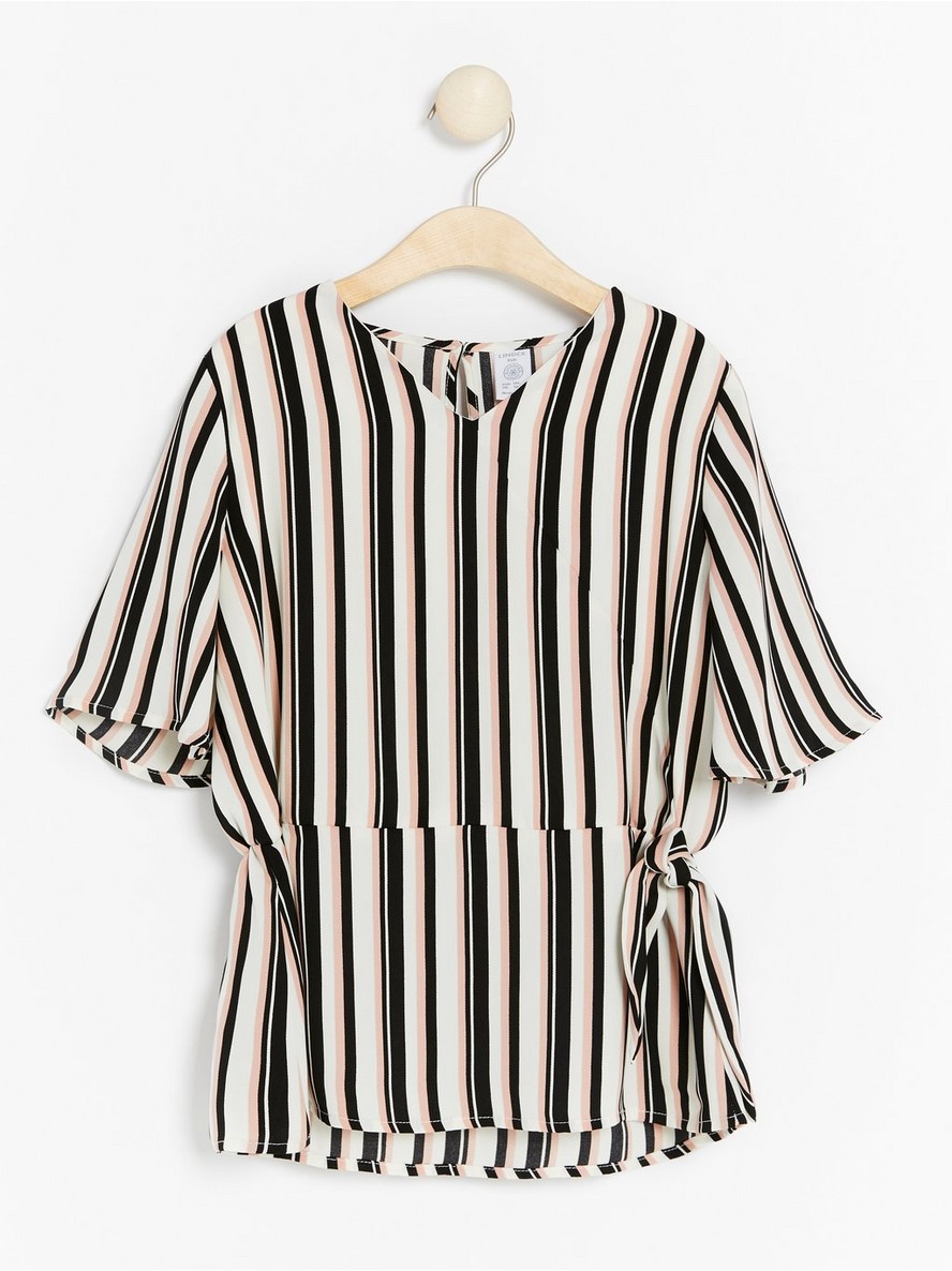 Bluze – Striped blouse with tie detail