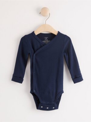 Ribbed wrap bodysuit with long sleeves - 7887564-2150
