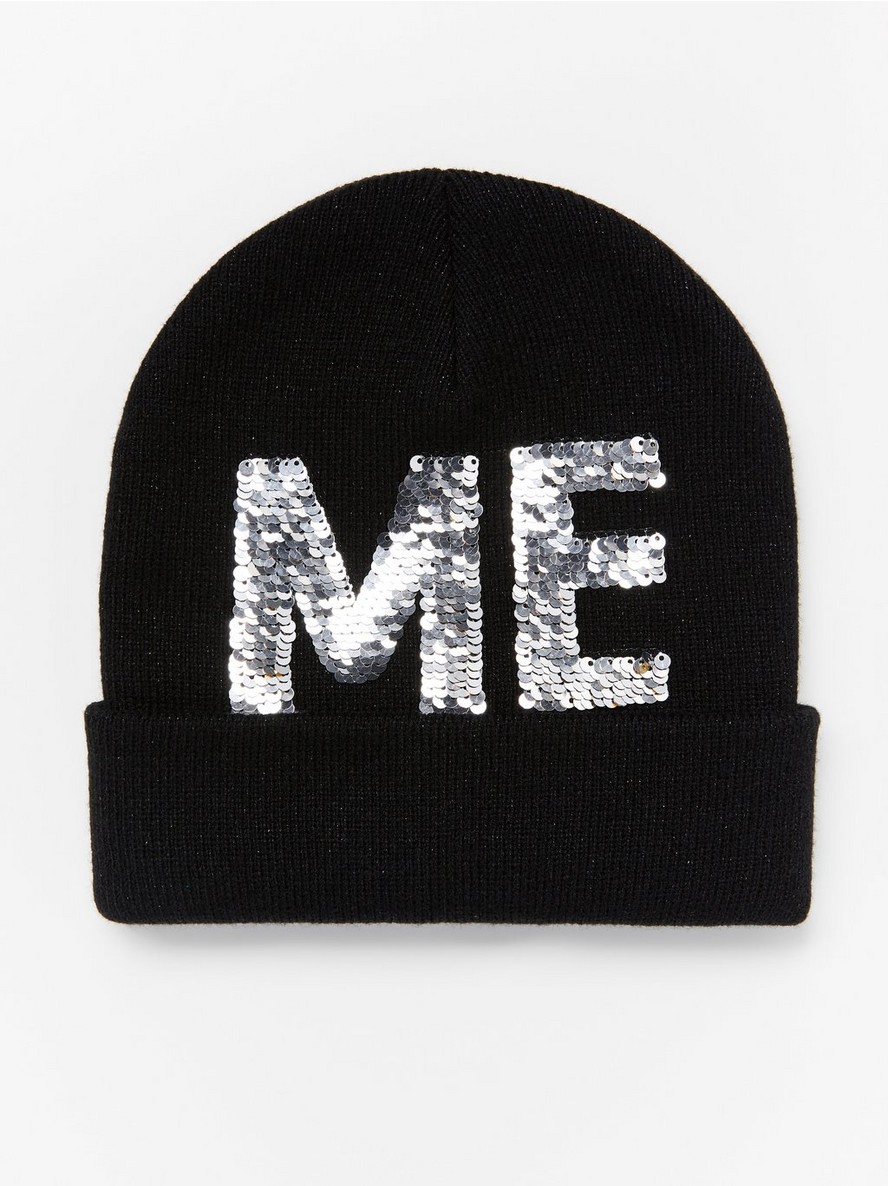 Kape – Knitted cap with reversible sequins