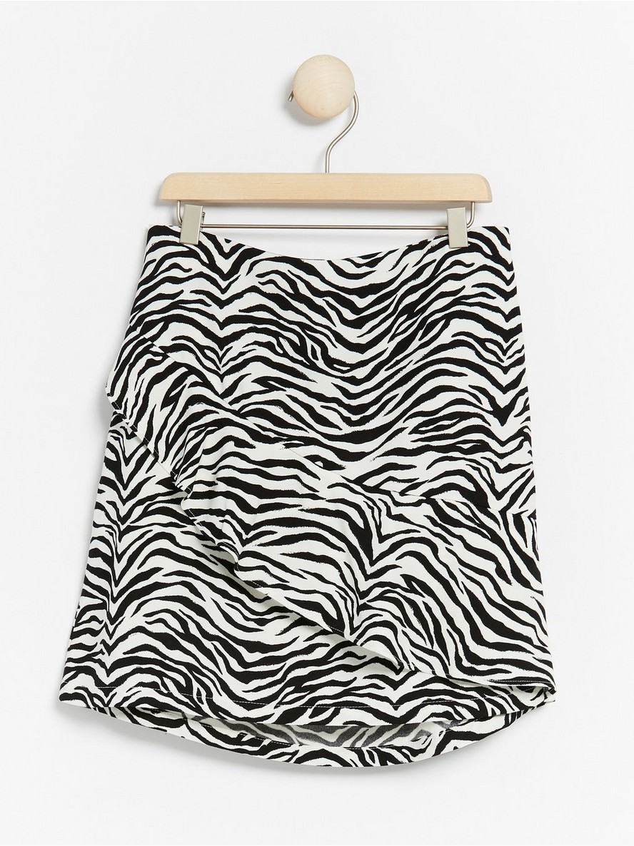 Zebra striped skirt with flounce - 7900681-300