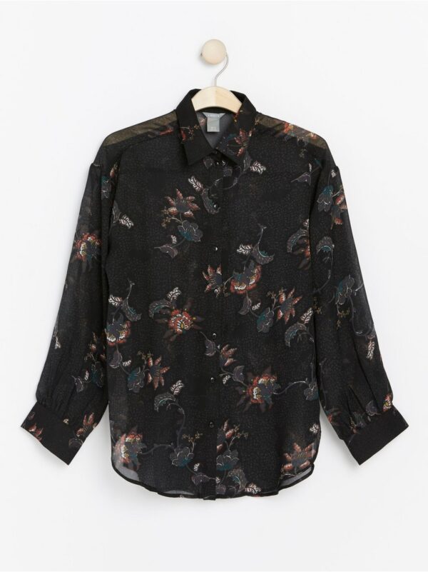 Patterned chiffon blouse - 7903336-80