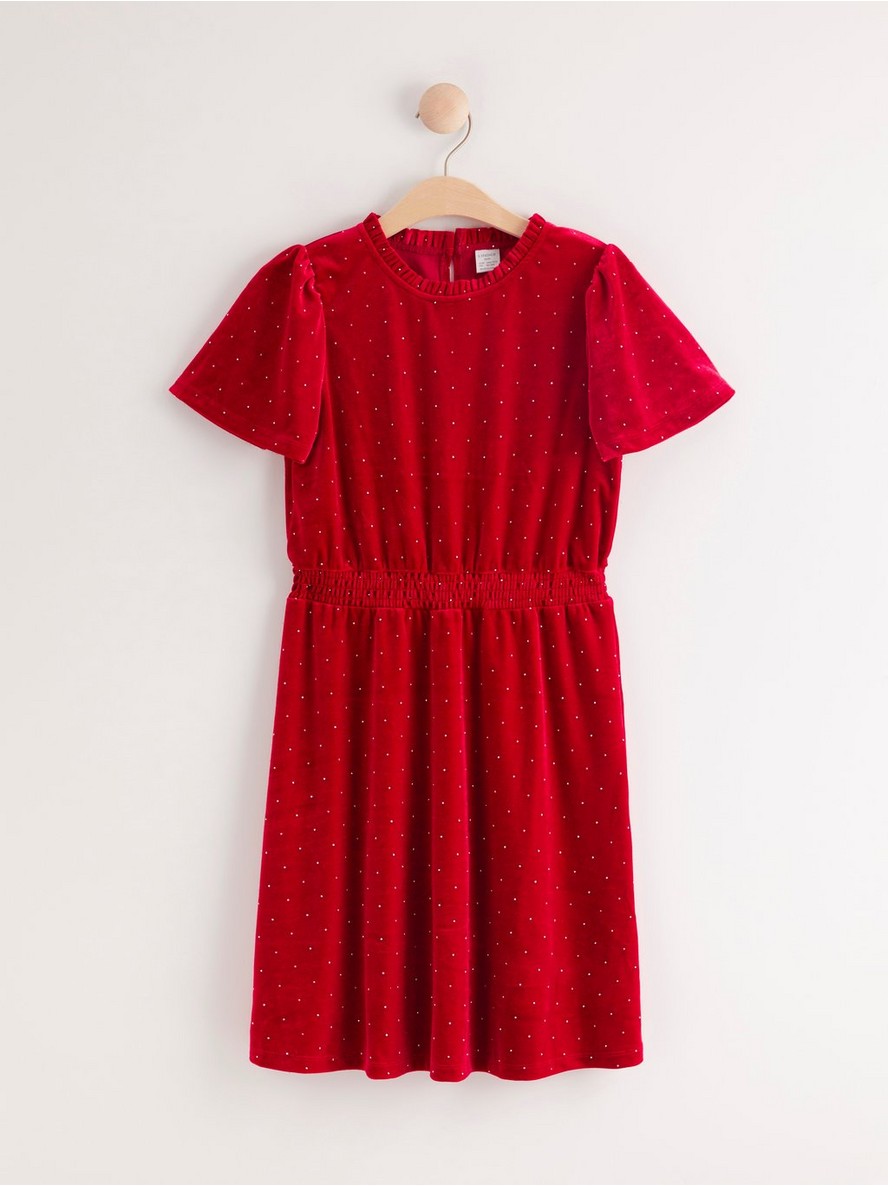 Haljina – Velvet dress with rhinestones