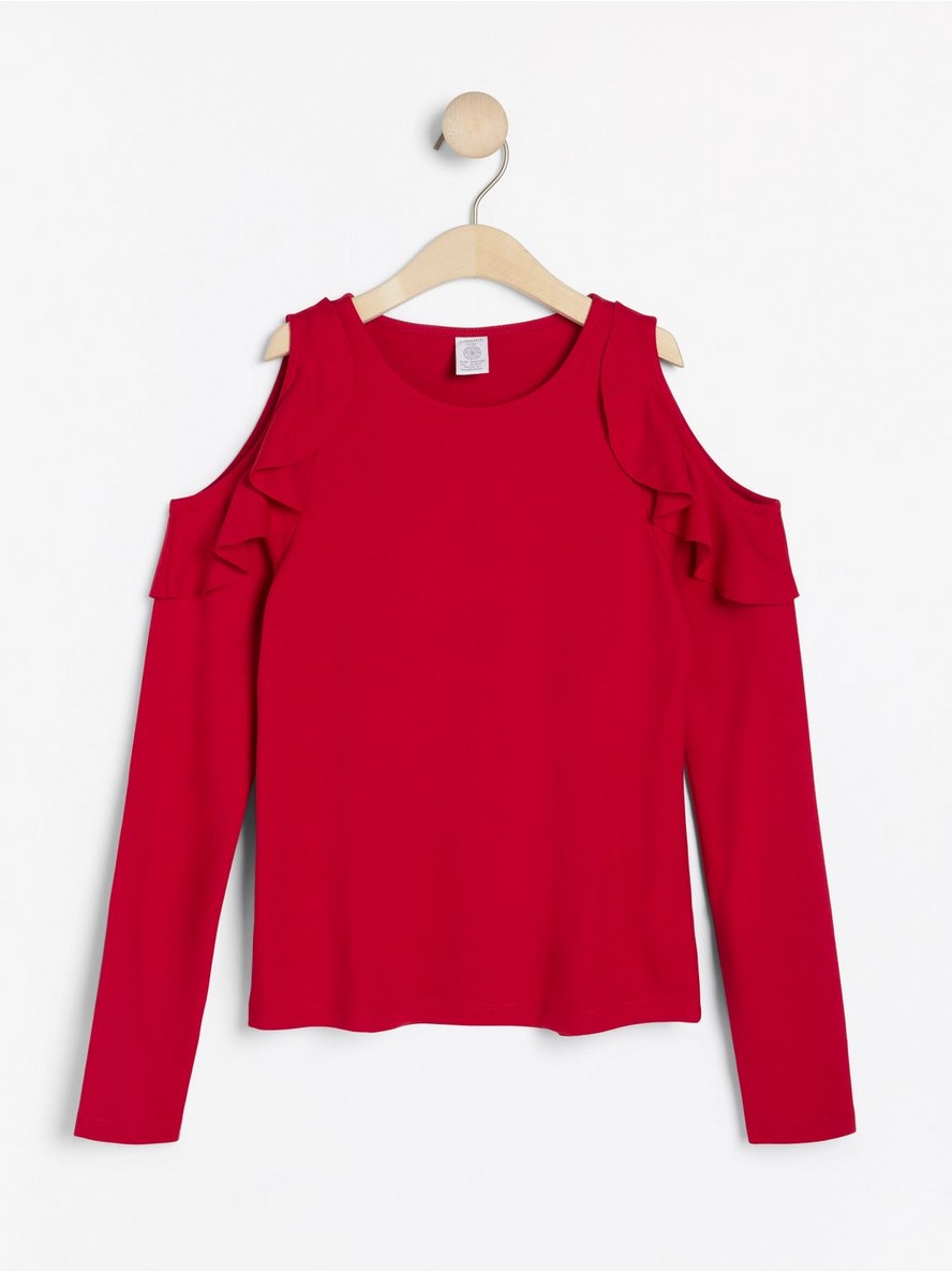Majice – Jersey top with cut-out shoulders and flounces